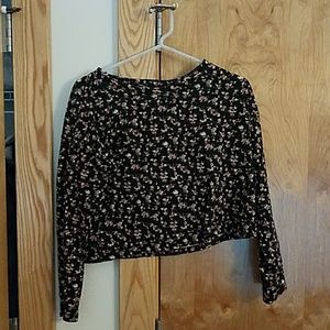 Cropped Floral Sweater